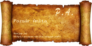 Pozsár Anita névjegykártya